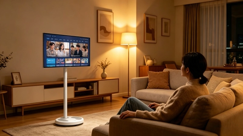 شاشة FVASEE الذكية الدوارة لمشاهدة Netflix في أي مكان | البث التلفزيوني المحمول
